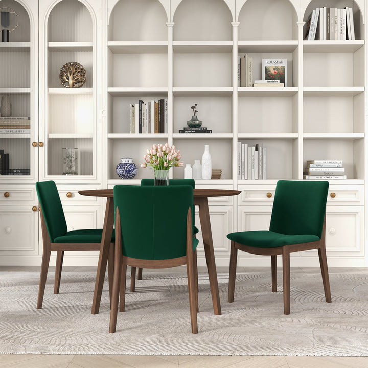 The Laura Green Velvet Solid Wood Dining Chair (Set Of 2) Era and Style Inspired Home Décor 2