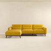 The Ella L-Shaped Dark Yellow Linen Left Sectional Couch Era and Style Inspired Home Décor 1