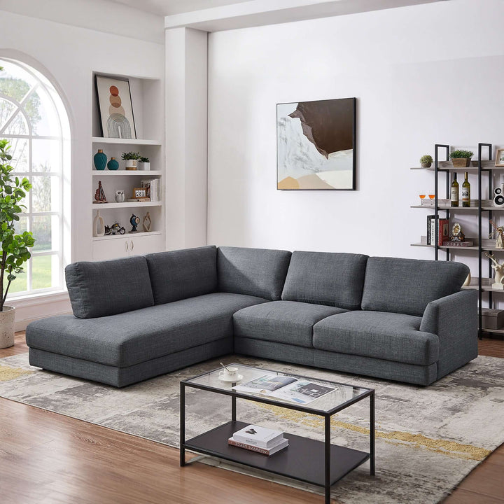 The Glander Cozy Sectional Sofa Left Facing in Dark Gray