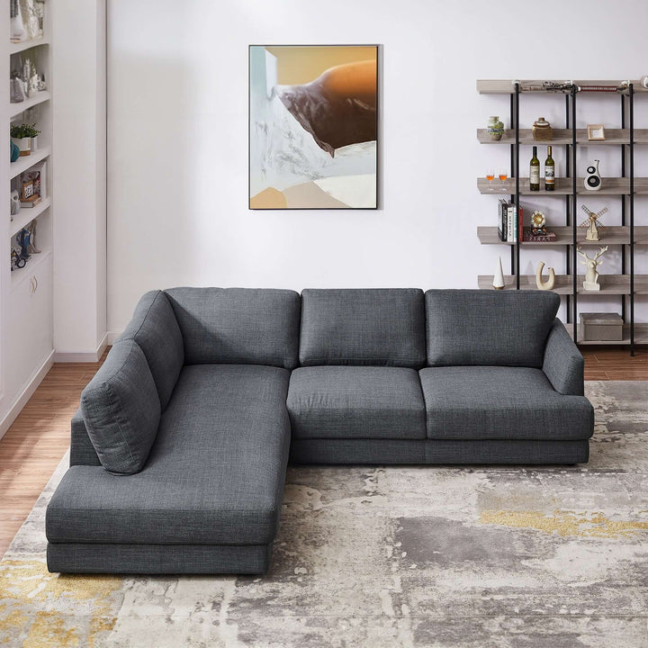 The Glander Cozy Sectional Sofa Left Facing in Dark Gray