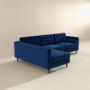 The Christian Blue Velvet Sectional Sofa Left Facing Era and Style Inspired Home Décor 3