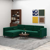 The Christian Green Velvet Sectional Sofa Left Facing Era and Style Inspired Home Décor 2