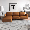 The Lore L-Shaped Genuine Leather Sectional In Tan Left Facing Era and Style Inspired Home Décor 2