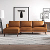 The Lore L-Shaped Genuine Leather Sectional In Tan Left Facing Era and Style Inspired Home Décor 3