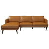 The Lore L-Shaped Genuine Leather Sectional In Tan Left Facing Era and Style Inspired Home Décor 5