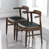 The Leon Mid-Century Modern Leather Dining Chair (Set of 2) Era and Style Inspired Home Décor 10