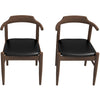 The Leon Mid-Century Modern Leather Dining Chair (Set of 2) Era and Style Inspired Home Décor 6