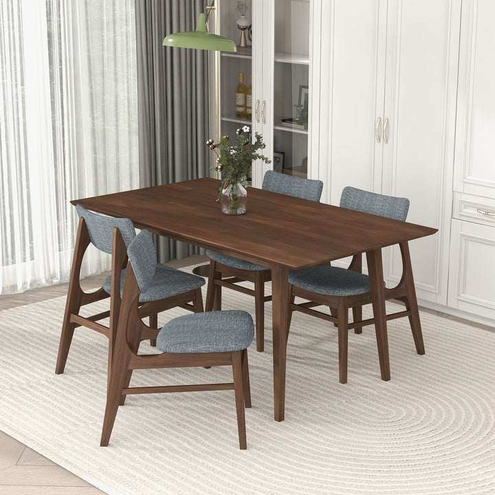 The Levi Modern Style Solid Wood Rectangular Dining Kitchen Table 63" Era and Style Inspired Home Décor 2