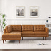 The Lucco Genuine Leather Sectional In Cognac Tan Left Facing Era and Style Inspired Home Décor 2