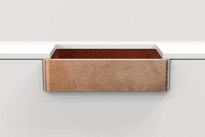 Hand-Hammered Madero Copper Farmhouse Sink