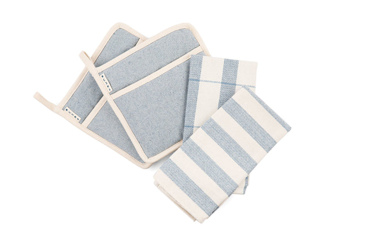 4-Piece Dish Towels with Pot Holder Set by MEEMA