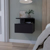 Augusta Floating Nightstand, 2-Tier Shelf, 1-Drawer