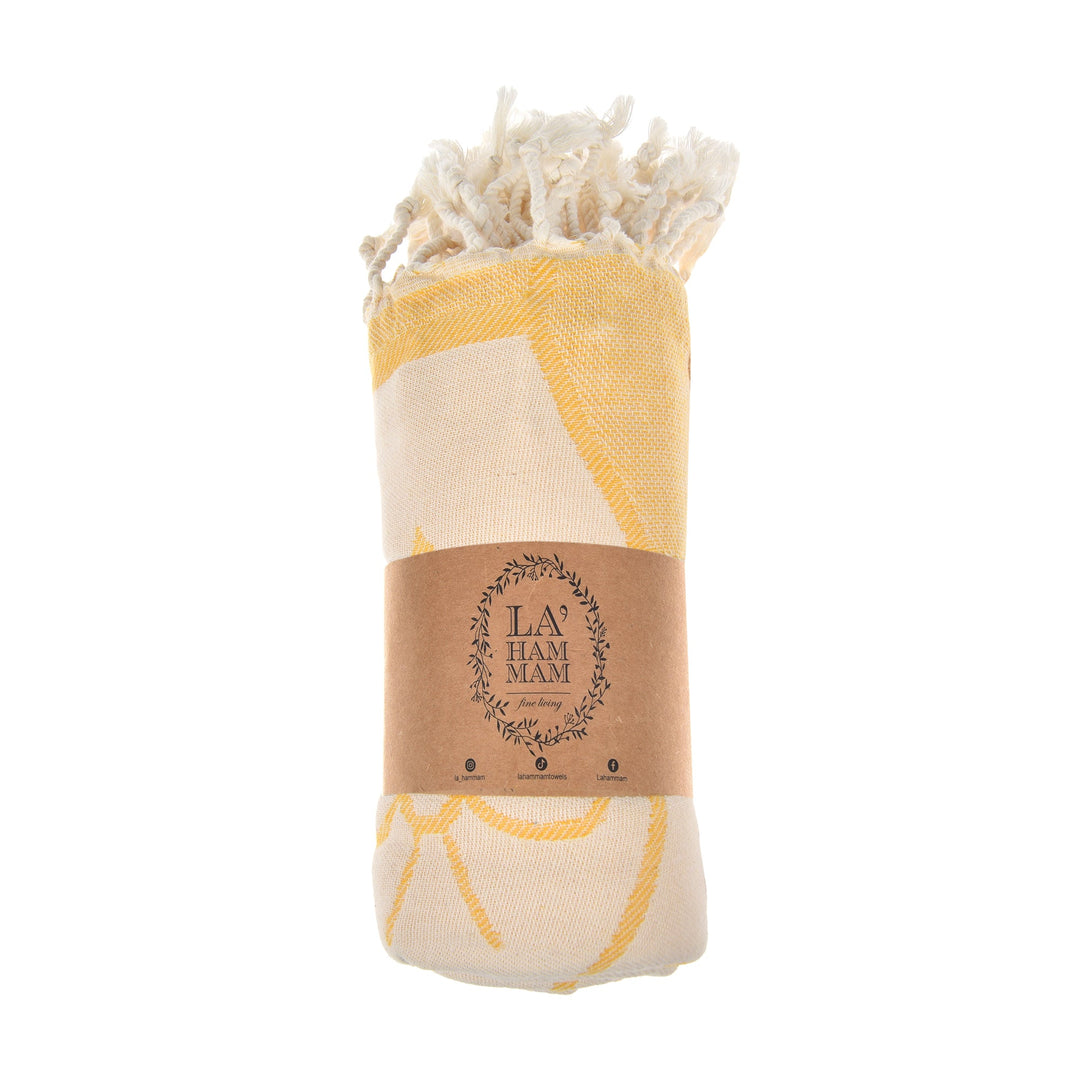 Exclusive Honey Comb Peshtemal Pure Cotton Beach Towel by La'Hammam