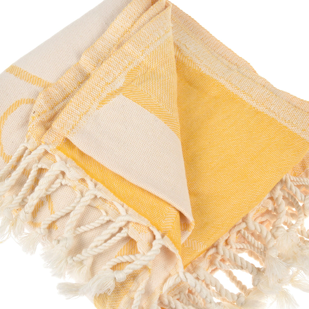 Exclusive Honey Comb Peshtemal Pure Cotton Beach Towel by La'Hammam