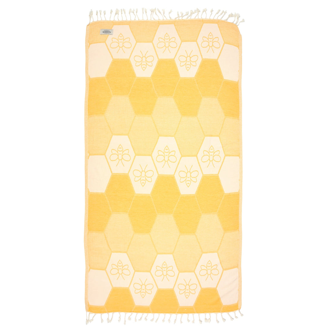 Exclusive Honey Comb Peshtemal Pure Cotton Beach Towel by La'Hammam