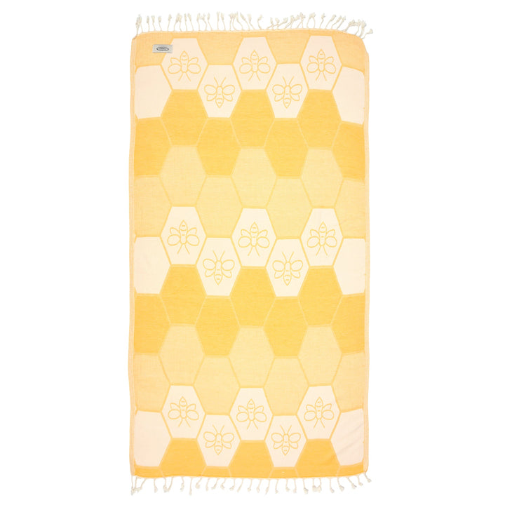 Exclusive Honey Comb Peshtemal Pure Cotton Beach Towel by La'Hammam