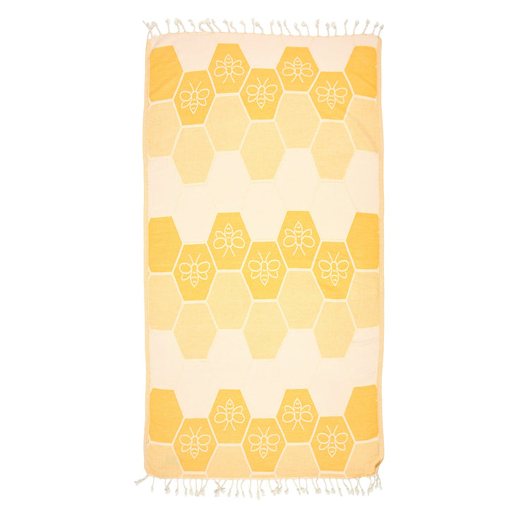 Exclusive Honey Comb Peshtemal Pure Cotton Beach Towel by La'Hammam