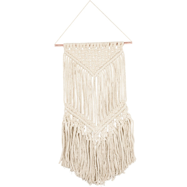 Macramé Pursuit Bohemian Wall Hanging Decor | Copper Hardware | 13" x 22"