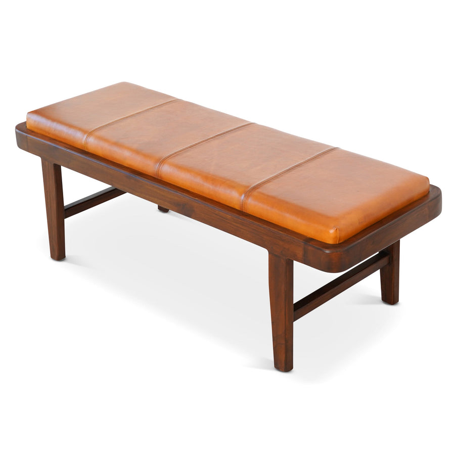 The Maddox Bench (Tan Leather) Era and Style Inspired Home Décor 1