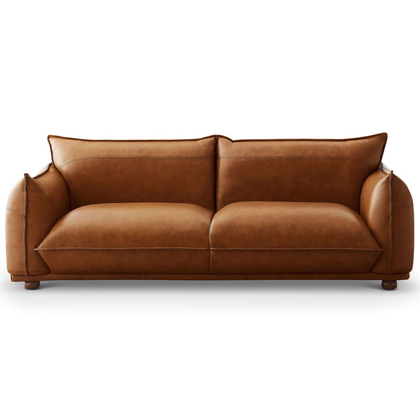 The Emma Mid Century Modern Luxury Cognac Leather Sofa Era and Style Inspired Home Décor 6