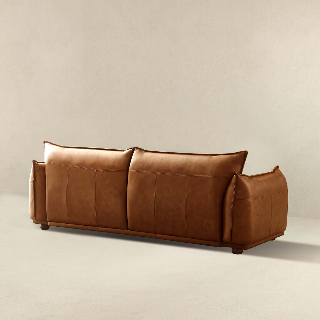 The Emma Mid Century Modern Luxury Cognac Leather Sofa Era and Style Inspired Home Décor 5