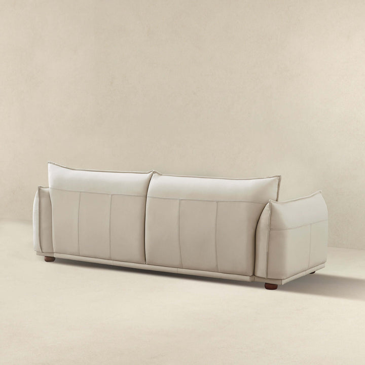 The Emma Mid Century Modern Luxury Cream Leather Sofa Era and Style Inspired Home Décor 5