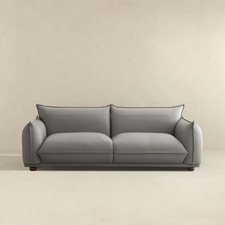 The Emma Mid Century Modern Luxury Grey Leather Sofa Era and Style Inspired Home Décor 4