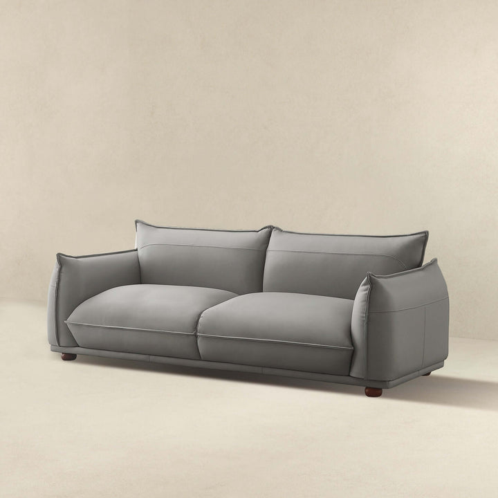 The Emma Mid Century Modern Luxury Grey Leather Sofa Era and Style Inspired Home Décor 5