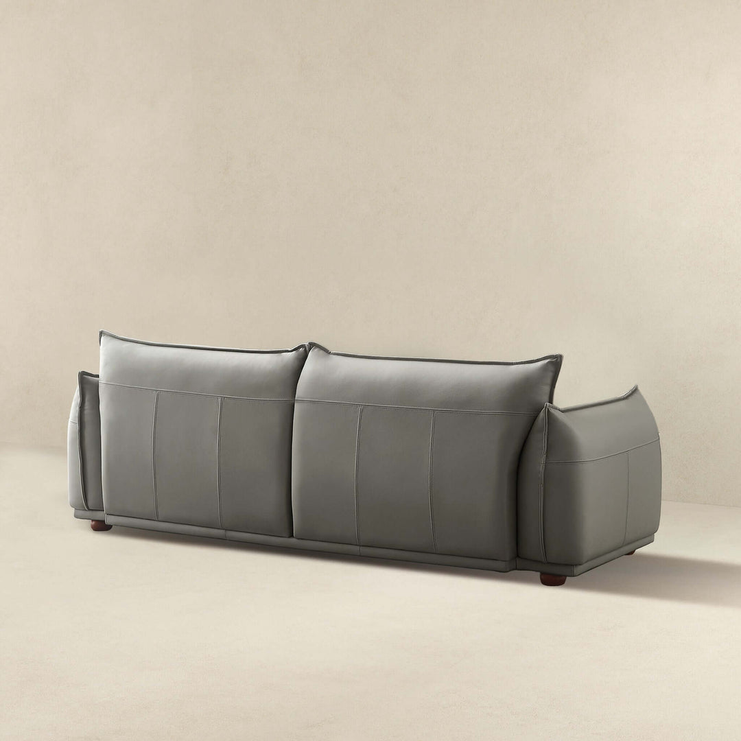 The Emma Mid Century Modern Luxury Grey Leather Sofa Era and Style Inspired Home Décor 6