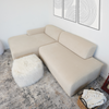 The Mar Sectional Cream Velvet Sofa(Left Facing) Era and Style Inspired Home Décor 6