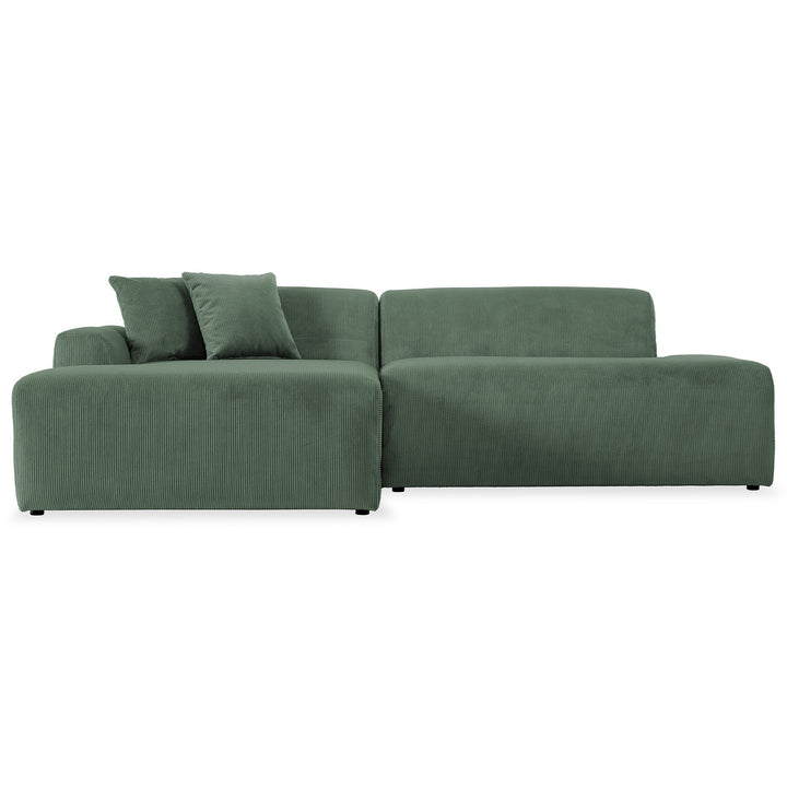 The Mar Sectional Green Velvet Sofa (Left Facing) Era and Style Inspired Home Décor 1