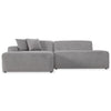 The Mar Sectional Grey Velvet Sofa (Left Facing) Era and Style Inspired Home Décor 1