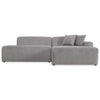 The Mar Sectional Grey Velvet Sofa (Right Facing) Era and Style Inspired Home Décor 1