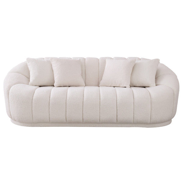 The Maximilian Modern Japandi Style Tight Back Boucle Couches Era and Style Inspired Home Décor 7