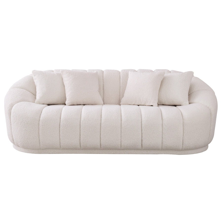 The Maximilian Modern Japandi Style Tight Back Boucle Couches Era and Style Inspired Home Décor 7