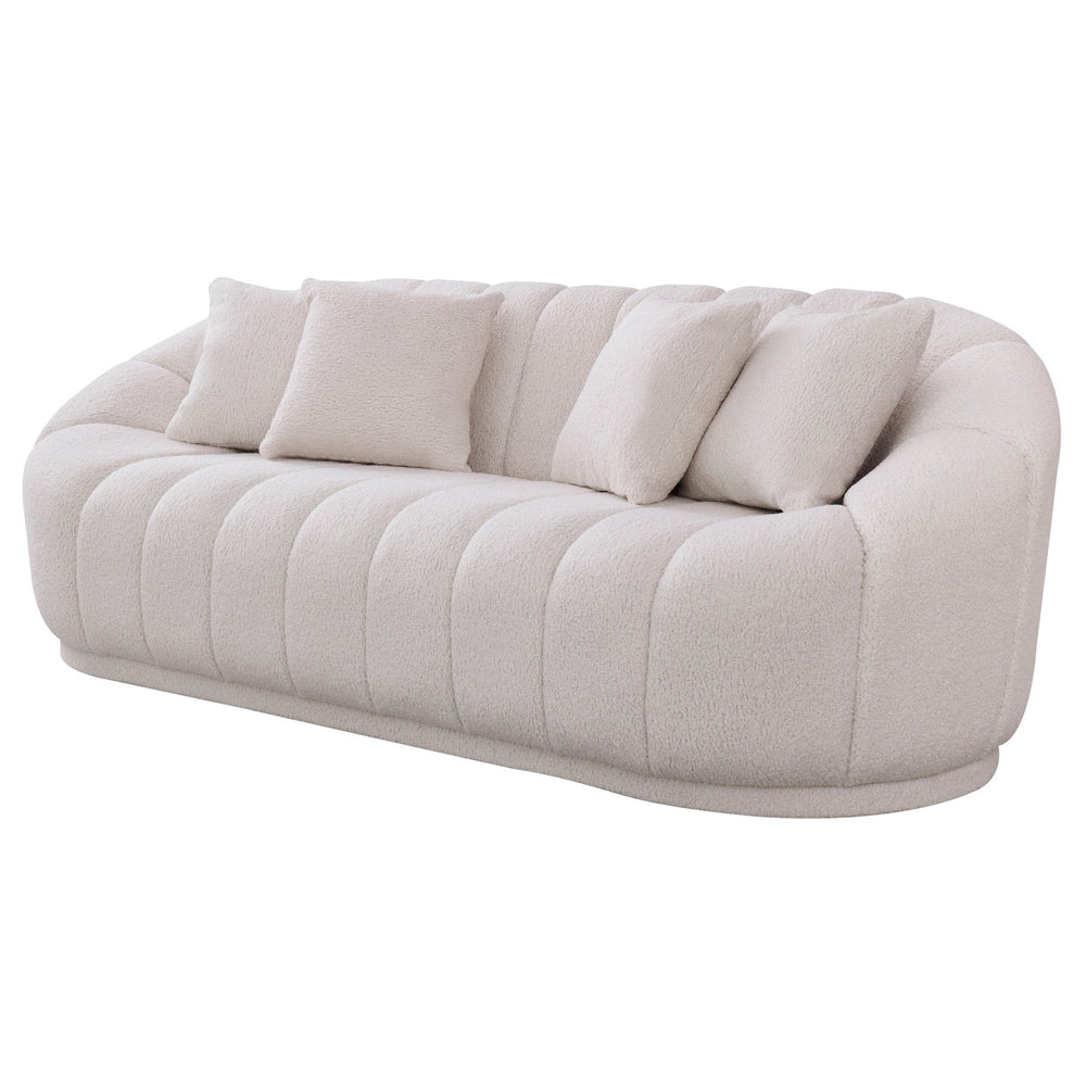 The Maximilian Modern Japandi Style Tight Back Boucle Couches Era and Style Inspired Home Décor 1