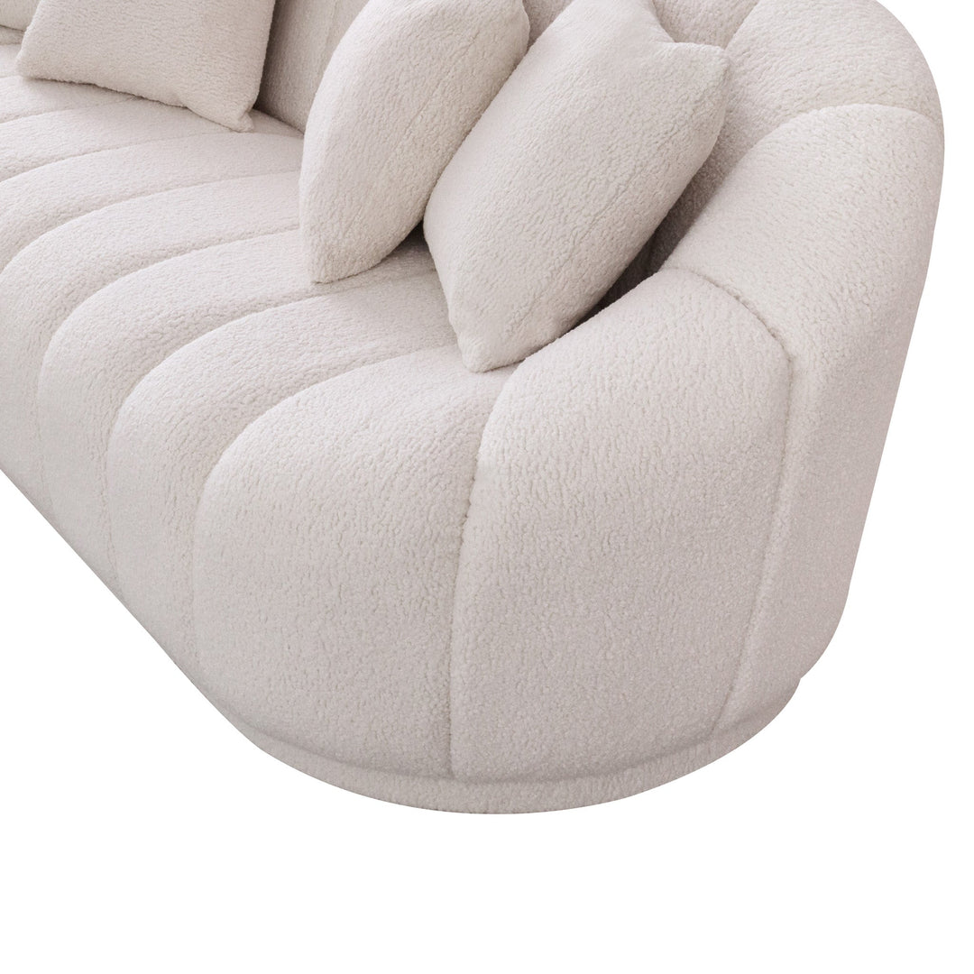 The Maximilian Modern Japandi Style Tight Back Boucle Couches Era and Style Inspired Home Décor 6