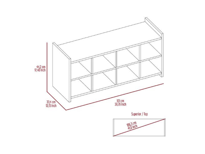 Harrison Entryway Shoe Rack, Eight Cube Spaces