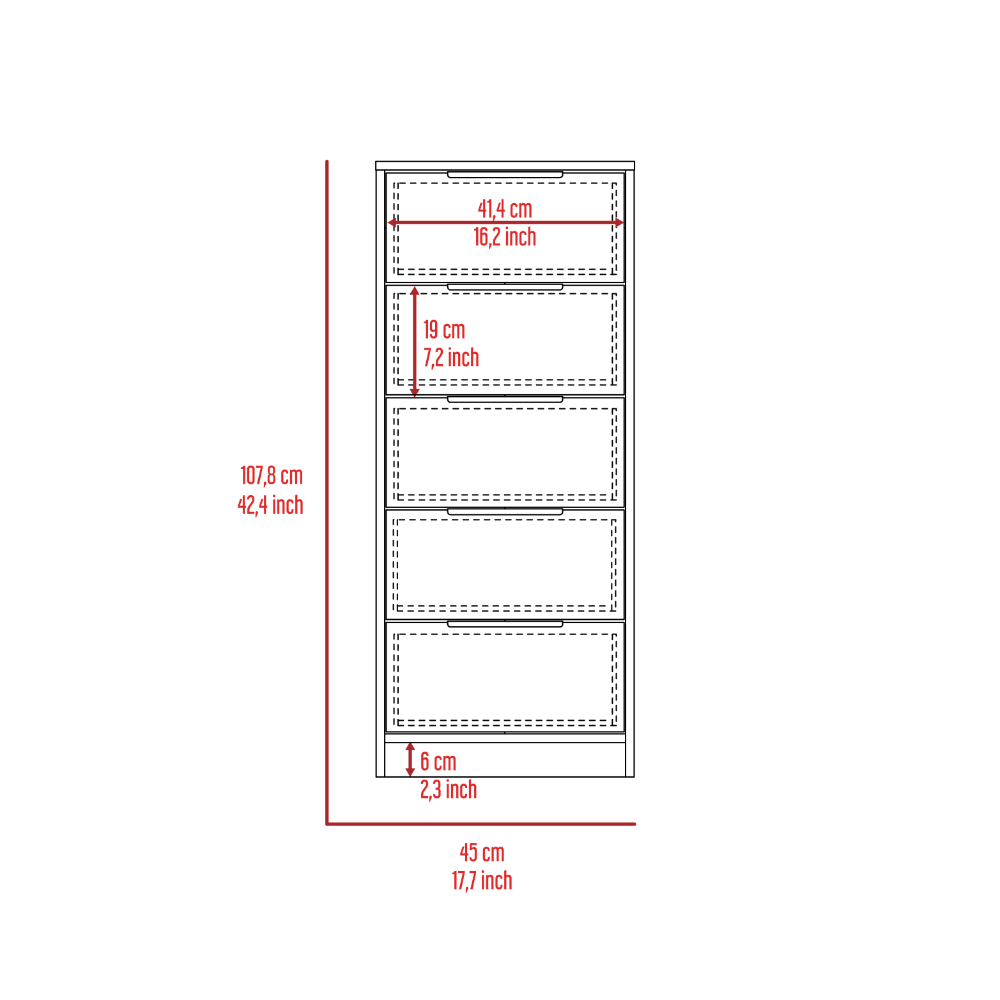 Washington Five Drawer Dresser