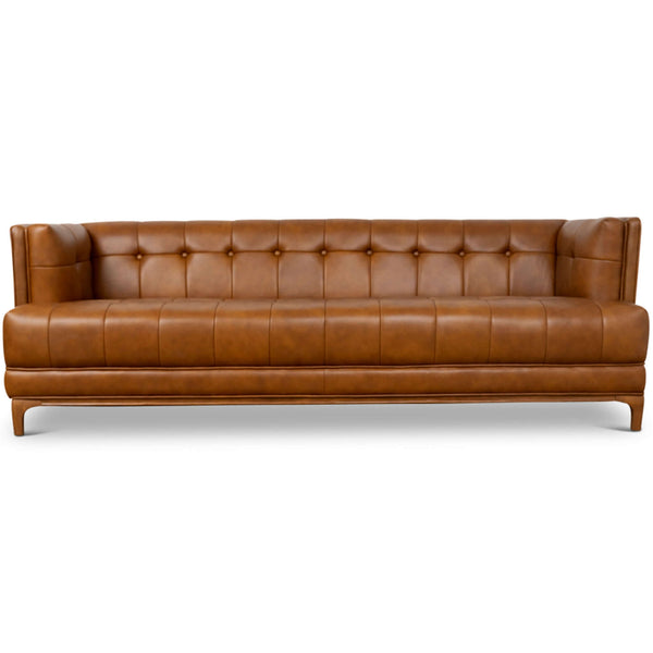 The Mara Tufted Cognac Leather Sofa Era and Style Inspired Home Décor 7