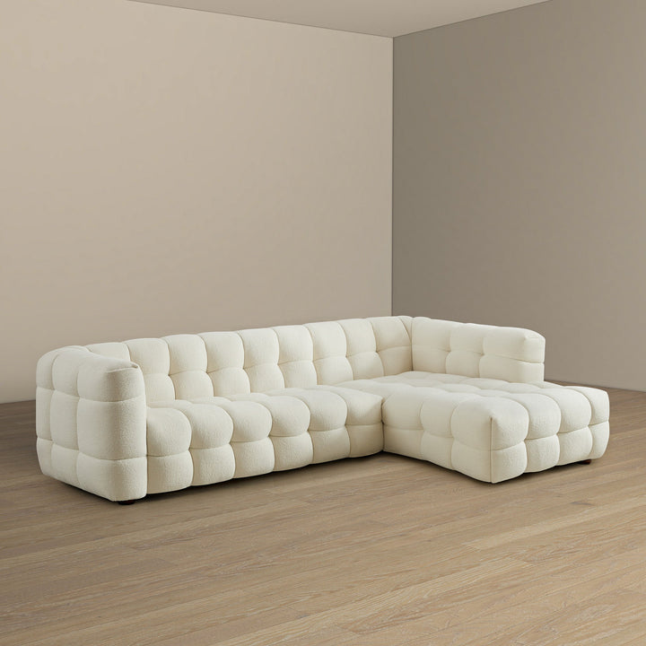 The Morrison Right Sectional Sofa (Cream Boucle) Era and Style Inspired Home Décor 4