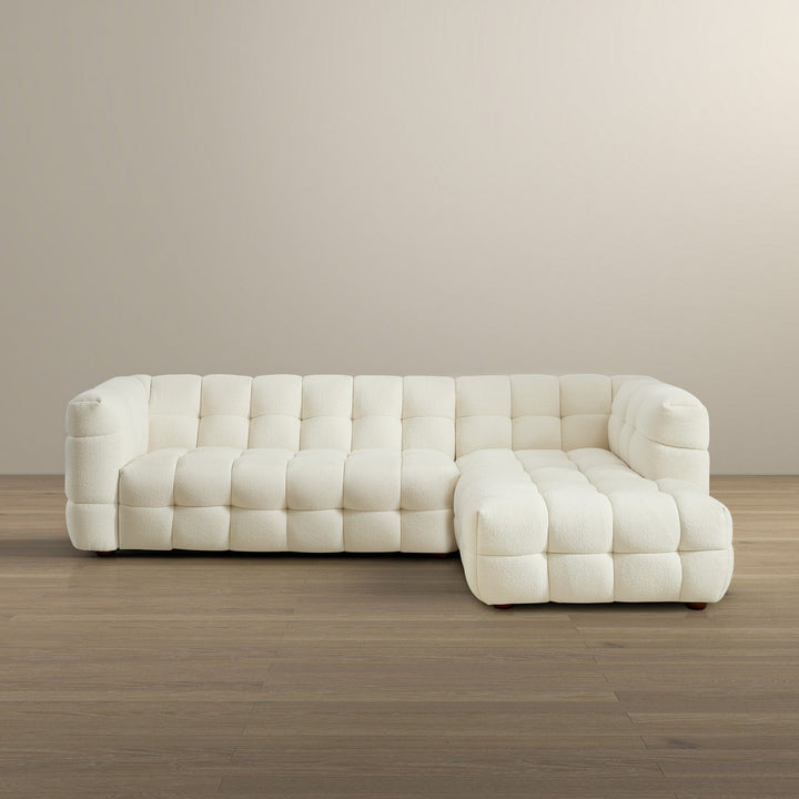 The Morrison Right Sectional Sofa (Cream Boucle) Era and Style Inspired Home Décor 6