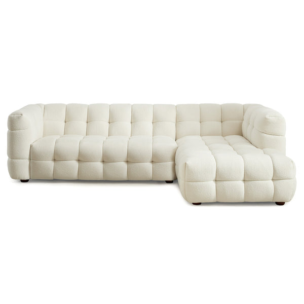 The Morrison Right Sectional Sofa (Cream Boucle) Era and Style Inspired Home Décor 1