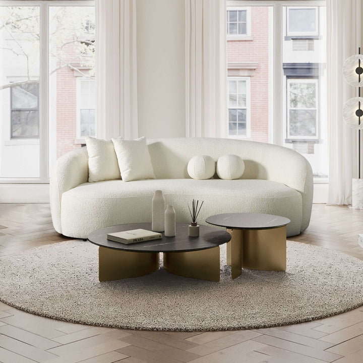 The Drake Japandi Style Curvy Boucle Sofa Era and Style Inspired Home Décor 8