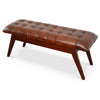 The Maja Mid Century Modern Tan Leather Bench Era and Style Inspired Home Décor 2