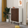 The Caroline Mid Century Modern Solid Wood White Dresser 5-Drawer Era and Style Inspired Home Décor 1