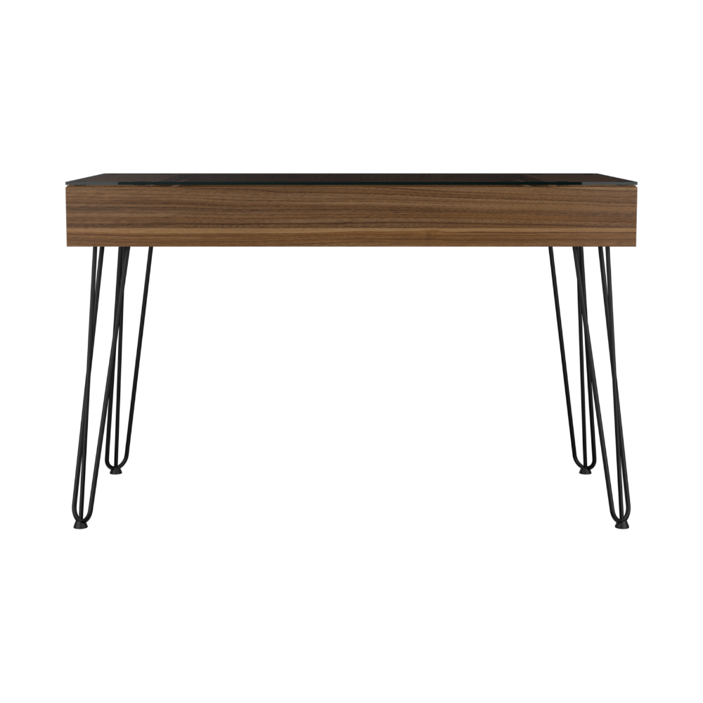 Kyoto 120 Writing Desk, Hairpin Legs, One Drawer