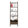 Hamburg Ladder Bookcase, Five Open Shelves, One Drawer