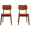 The Burnt Orange Velvet Solid Back Side Chair (Set Of 2) Era and Style Inspired Home Décor 7