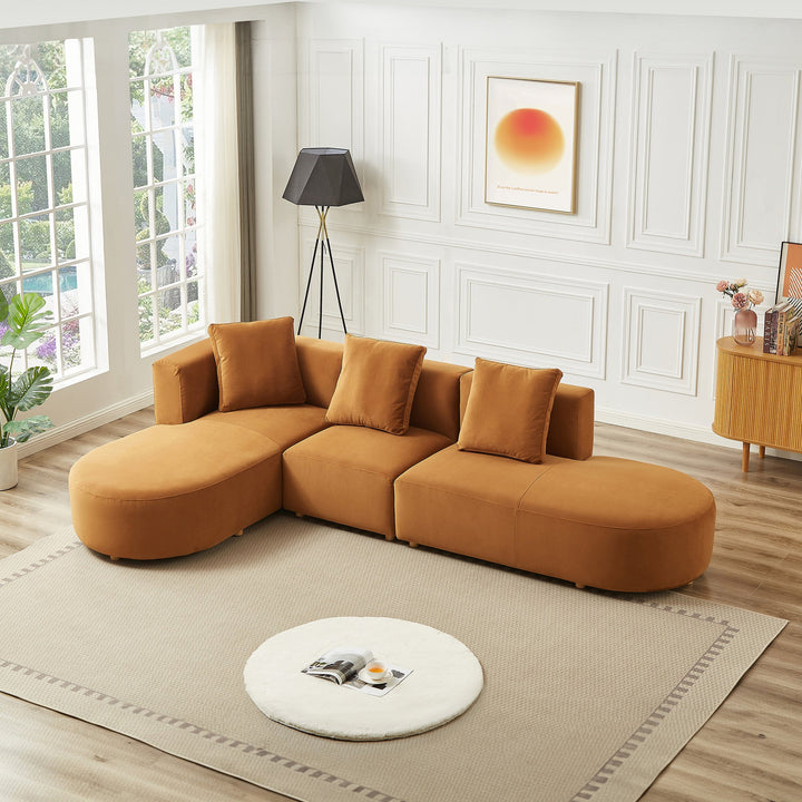 The Orby Velvet Sectional Sofa Left Facing Era and Style Inspired Home Décor 4